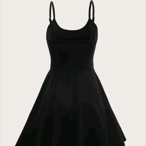 Black spaghetti strap dress
